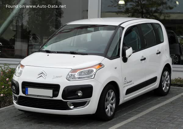 Spécifications complètes et détails techniques 2010 Citroen C3 I Picasso (Phase I, 2008) 1.6 HDi (112 Hp) FAP