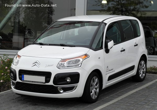 المواصفات والتفاصيل التقنية الكاملة 2010 Citroen C3 I Picasso (Phase I, 2008) 1.6 VTi (120 Hp)