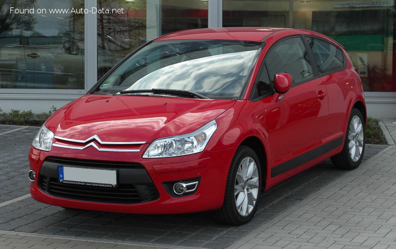 المواصفات والتفاصيل التقنية الكاملة 2008 Citroen C4 I Coupe (Phase II, 2008) 1.6i 16V (109 Hp)