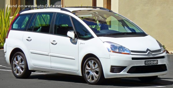 المواصفات والتفاصيل التقنية الكاملة 2009 Citroen C4 I Grand Picasso (Phase I, 2006) 2.0 HDi (150 Hp) FAP