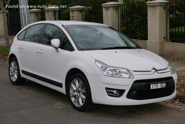 Full specifications and technical details 2008 Citroen C4 I Hatchback (Phase II, 2008) 1.6i 16V (109 Hp)