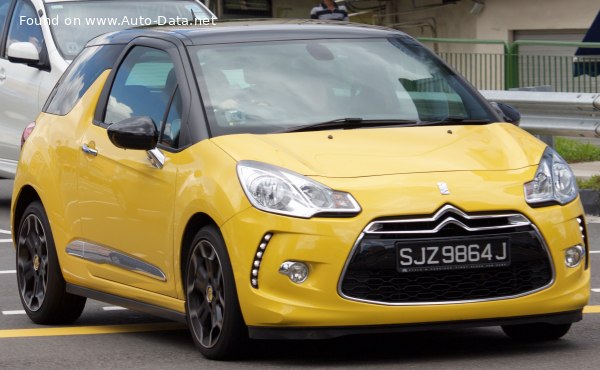 المواصفات والتفاصيل التقنية الكاملة 2010 Citroen DS 3 (Phase I) 1.6 THP (150 Hp)