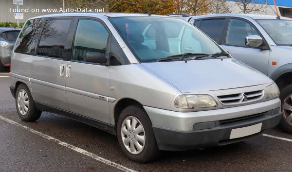 Vollständige Spezifikationen und technische Details 1999 Citroen Evasion (U6U) 2.0 HDi (109 Hp)