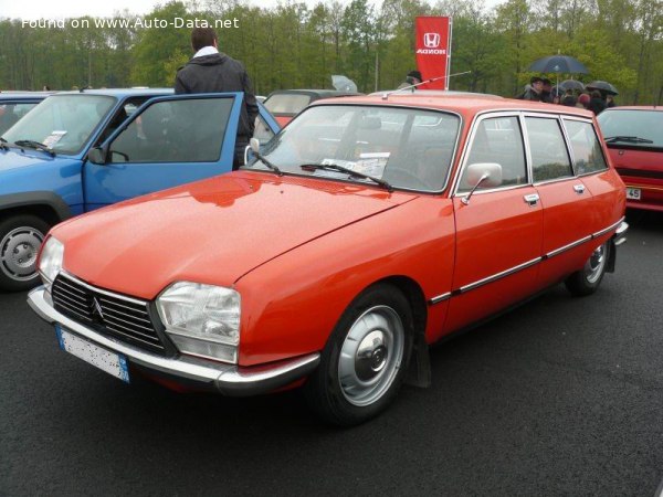 Full specifications and technical details 1971 Citroen GS Break 1.0 (56 Hp)