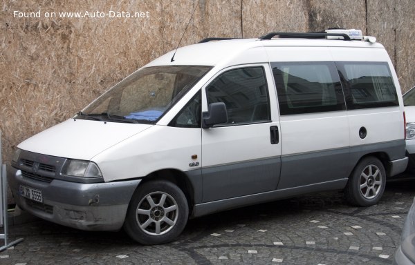 المواصفات والتفاصيل التقنية الكاملة 2000 Citroen Jumpy I Dispatch 2.0 HDi (109 Hp)