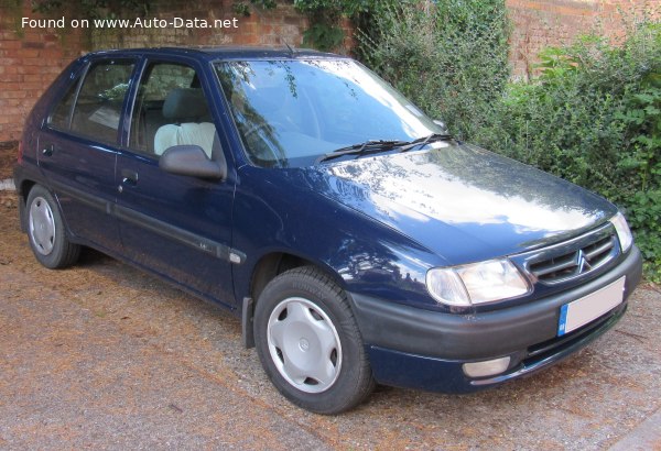 المواصفات والتفاصيل التقنية الكاملة 1996 Citroen Saxo (Phase I, 1996) 5-door 1.5 D (58 Hp)