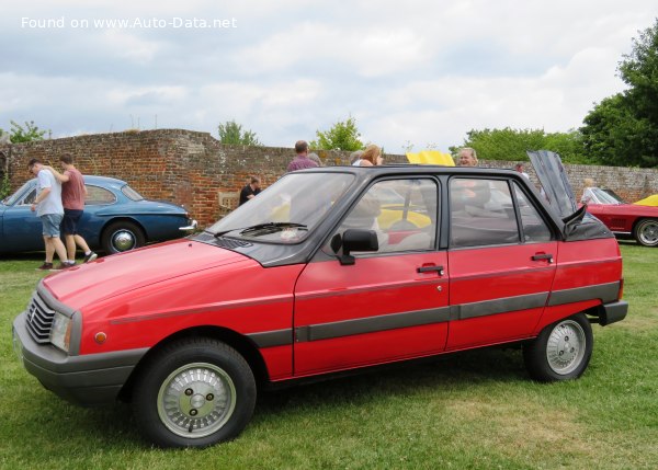 Full specifications and technical details 1983 Citroen Visa Cabriolet 11 (50 Hp)