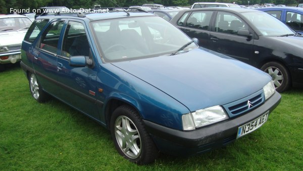 Full specifications and technical details 1994 Citroen ZX Break (N2, Phase II) 1.9 TD (92 Hp)