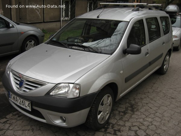 Full specifications and technical details 2006 Dacia Logan I MCV 1.4i (75 Hp) 7 Seats