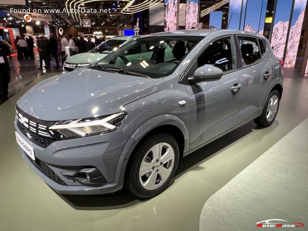 المواصفات والتفاصيل التقنية الكاملة 2022 Dacia Sandero III (facelift 2022) 1.0 TCe 90 (91 Hp) CVT