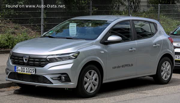 Spécifications complètes et détails techniques 2020 Dacia Sandero III 1.0 TCe (91 Hp)