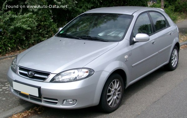 Vollständige Spezifikationen und technische Details 2003 Daewoo Lacetti 1.6 i 16V (110 Hp) Automatic