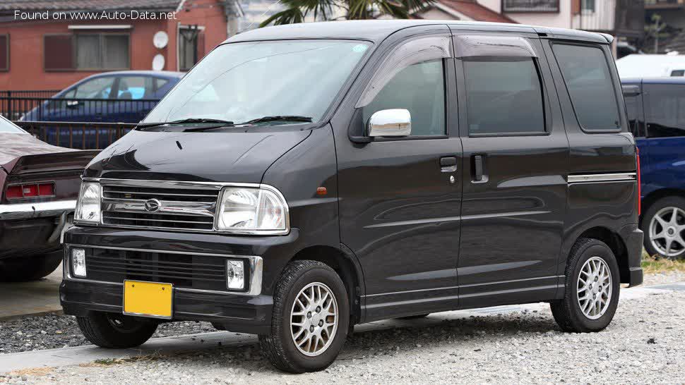 Full specifications and technical details 2000 Daihatsu Atrai/extol 1.3 CL 4WD (90 Hp) Automatic