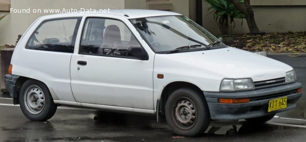 المواصفات والتفاصيل التقنية الكاملة 1987 Daihatsu Charade III 1.0 (G100) (54 Hp)