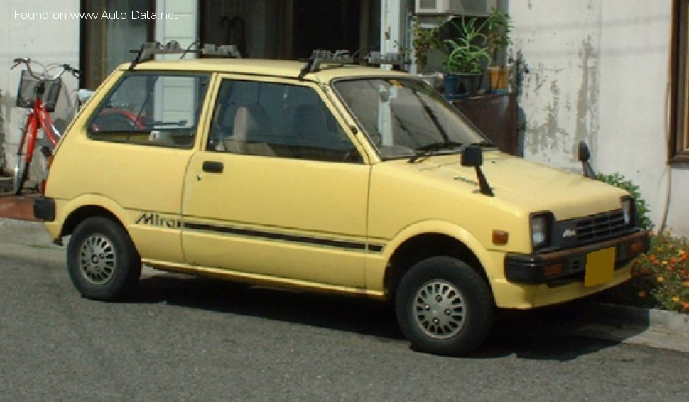 Full specifications and technical details 1980 Daihatsu Cuore (L55,L60) 0.5 (L55) (27 Hp)