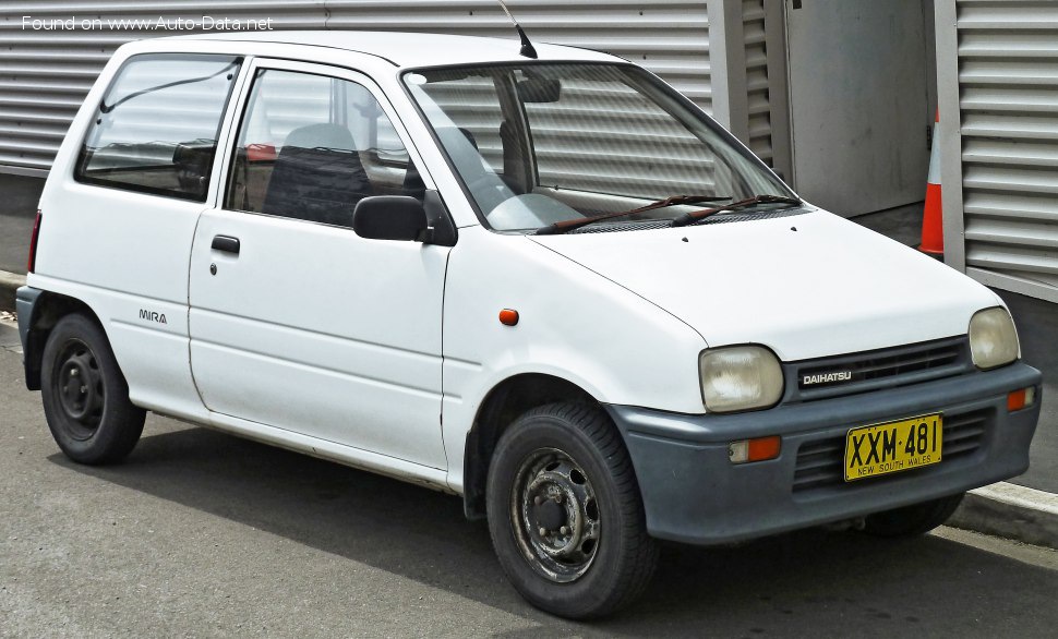 المواصفات والتفاصيل التقنية الكاملة 1990 Daihatsu Cuore (L201) 0.8 (41 Hp)