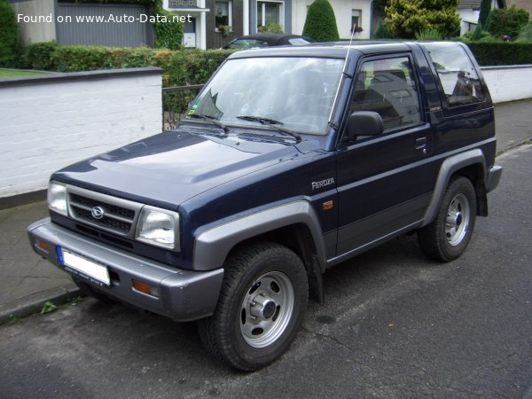 المواصفات والتفاصيل التقنية الكاملة 1988 Daihatsu Feroza Hard Top (F300) 1.6 i 16V (95 Hp)