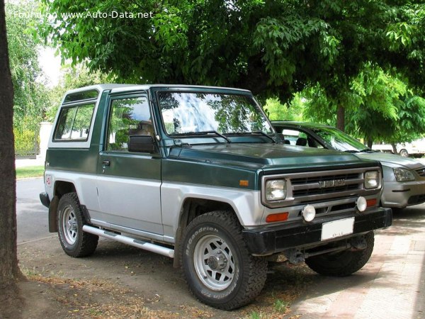 Full specifications and technical details 1991 Daihatsu Rocky Hard Top (F7,F8) 2.8 TD (102 Hp)