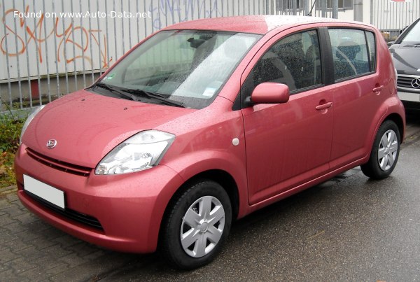 المواصفات والتفاصيل التقنية الكاملة 2005 Daihatsu Sirion (M2) 1.0 i 12V (69 Hp)