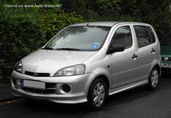 Full specifications and technical details 2000 Daihatsu YRV 1.3 i 16V (90 Hp) 4WD Automatic