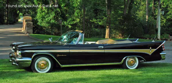 Spécifications complètes et détails techniques 1958 DeSoto Adventurer I Convertible (facelift 1959) 6.3 V8 (350 Hp) TorqueFlite