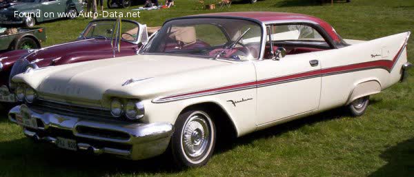 المواصفات والتفاصيل التقنية الكاملة 1958 DeSoto Firedome III Two-Door Sportsman (facelift 1959) 6.3 V8 (305 Hp) TorqueFlite