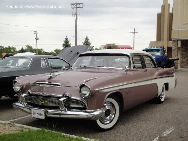 Full specifications and technical details 1955 DeSoto Fireflite II Four-Door Sedan 5.4 V8 (255 Hp) PowerFlite