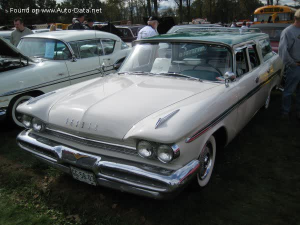 Full specifications and technical details 1958 DeSoto Firesweep I Station Wagon (facelift 1959) Explorer 5.9 V8 (295 Hp) TorqueFlite