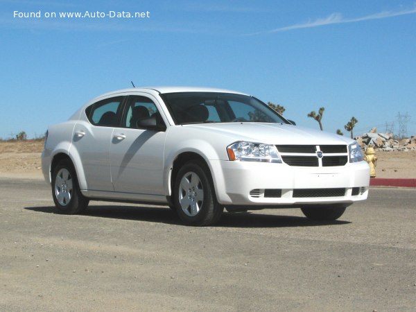 Full specifications and technical details 2007 Dodge Avenger Sedan 2.4 16V (170 Hp) Automatic