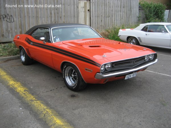 Full specifications and technical details 1969 Dodge Challenger 5.2 V8 (230 Hp)