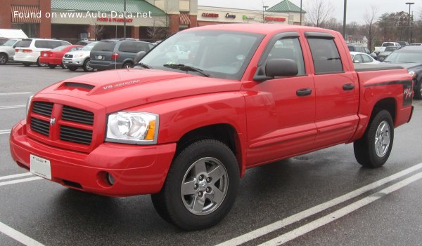 المواصفات والتفاصيل التقنية الكاملة 2005 Dodge Dakota III 3.7 V6 (214 Hp) 4x4