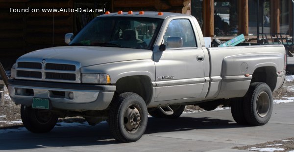 Full specifications and technical details 1994 Dodge Ram 3500 Regular Cab Long Bed (BR/BE) DRW 5.9 Cummins TD (160 Hp) Automatic