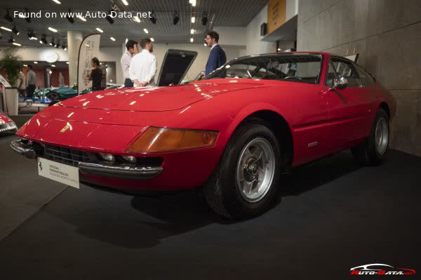 Full specifications and technical details 1969 Ferrari 365 GTB4 (Daytona) 4.4 V12 (352 Hp)
