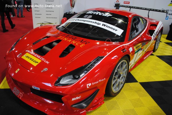 Full specifications and technical details 2016 Ferrari 488 Challenge 3.9 V8 (670 Hp)