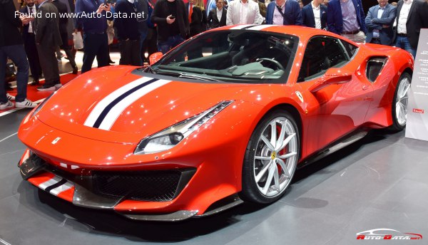 Full specifications and technical details 2018 Ferrari 488 Pista 3.9 V8 (720 Hp) DCT