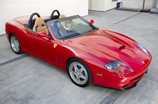 Full specifications and technical details 2000 Ferrari 550 Barchetta Pininfarina 550 (485 Hp)