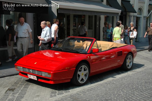 Full specifications and technical details 1989 Ferrari Mondial t Cabriolet 3.4 i V8 32V (286 Hp)