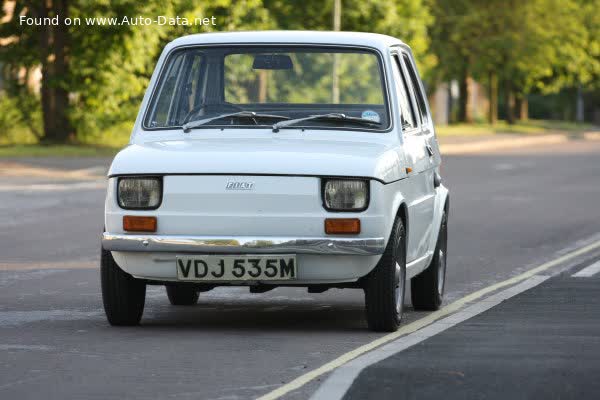 المواصفات والتفاصيل التقنية الكاملة 1987 Fiat 126 700 (26 Hp)