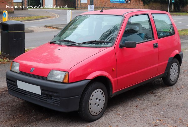 Full specifications and technical details 1991 Fiat Cinquecento 0.9 i.e. S (40 Hp)