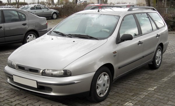 Full specifications and technical details 1996 Fiat Marea Weekend (185) 1.6 100 16V (103 Hp)