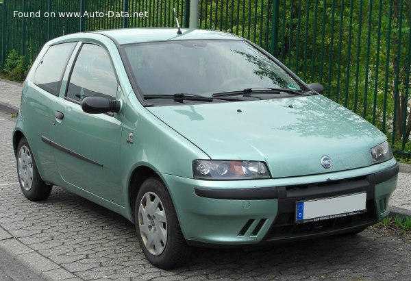 المواصفات والتفاصيل التقنية الكاملة 1999 Fiat Punto II (188) 3dr 1.9 JTD (80 Hp)