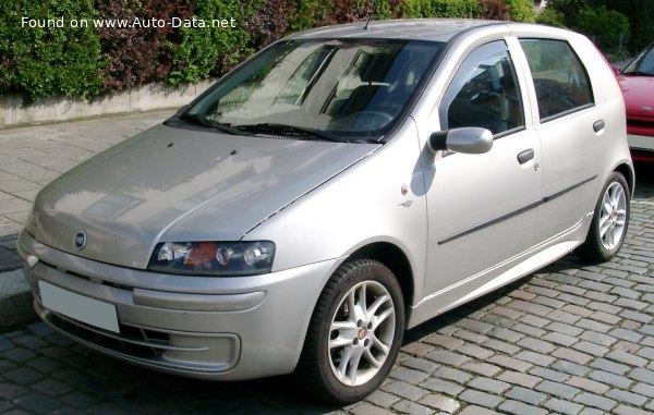 المواصفات والتفاصيل التقنية الكاملة 1999 Fiat Punto II (188) 5dr 1.2 (80 Hp) Automatic