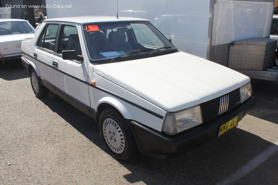 Full specifications and technical details 1983 Fiat Regata (138) 100 Super 1.6 (100 Hp)