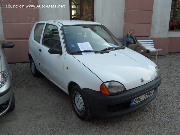 المواصفات والتفاصيل التقنية الكاملة 1998 Fiat Seicento (187) 0.9 (39 Hp)