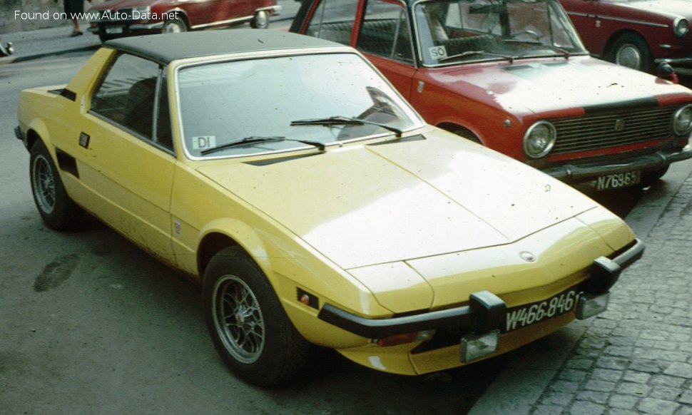 Full specifications and technical details 1975 Fiat X 1/9 (128 AS) 1.3 (73 Hp)