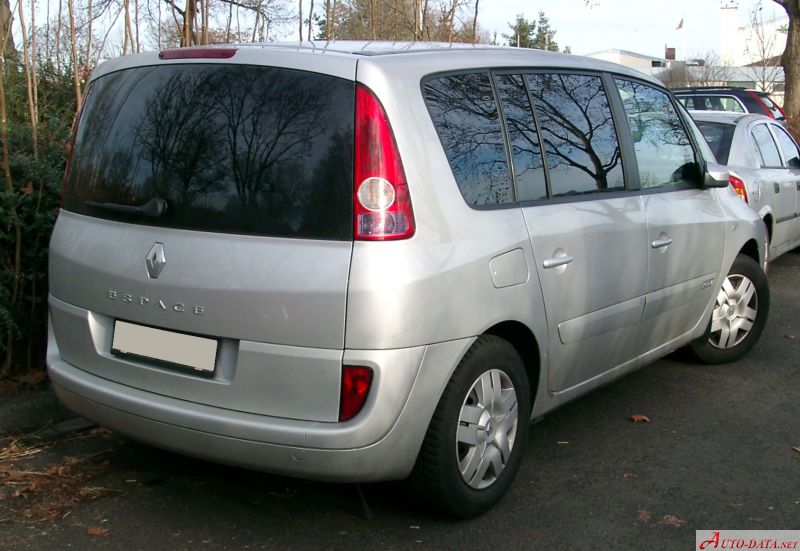 المواصفات والتفاصيل التقنية الكاملة 2005 Renault Grand Espace IV 2.0i Turbo 16V (170 Hp) Automatic