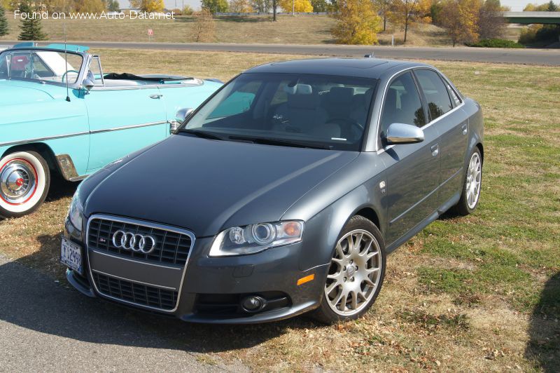 Full specifications and technical details 2004 Audi S4 (8E,B7) 4.2i V8 (344 Hp) quattro