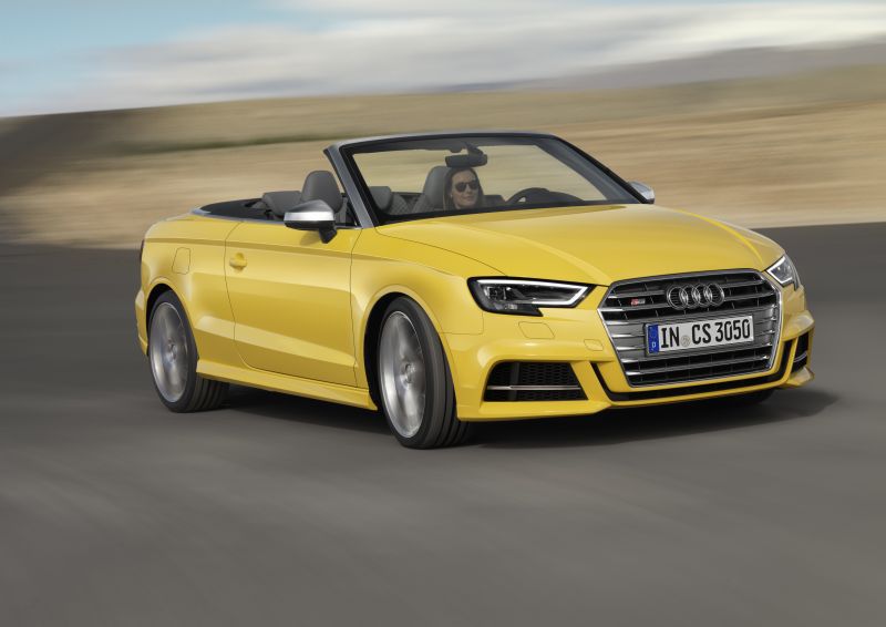 Full specifications and technical details 2016 Audi S3 Cabriolet (8V, facelift 2016) 2.0 TFSI (310 Hp) quattro S tronic