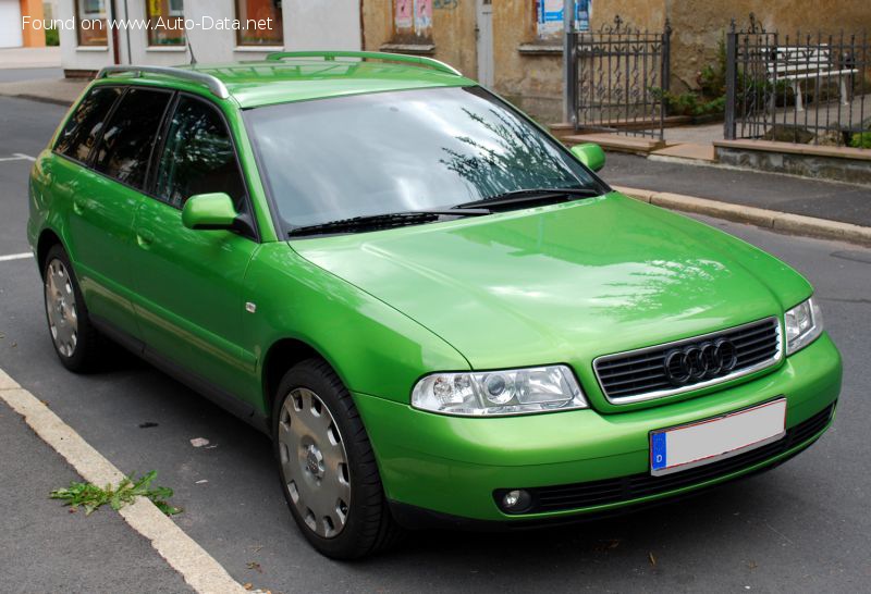 Full specifications and technical details 1999 Audi A4 Avant (B5, Typ 8D, facelift 1999) 2.5 TDI V6 (150 Hp)