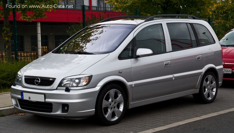 Full specifications and technical details 2003 Opel Zafira A (facelift 2003) 1.8 (125 Hp) Automatic